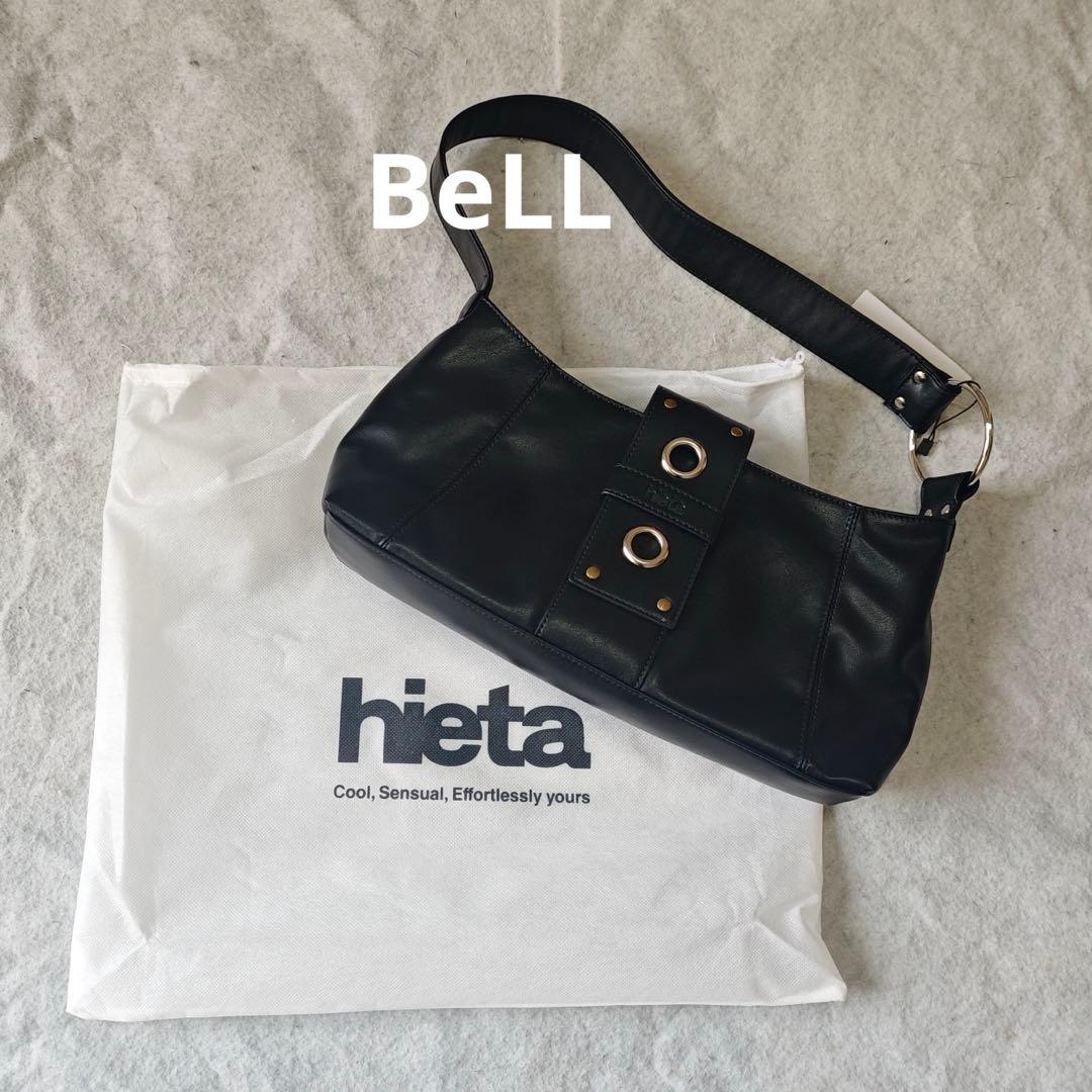 hieta レザー ショルダーバッグ ブラック