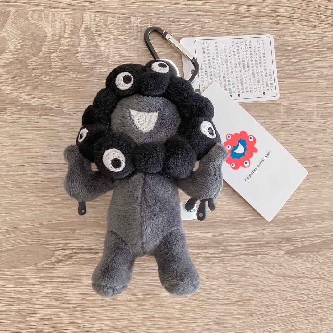 万博 黒ミャクミャク カラビナ付き ぬいぐるみ 立 クロミャク チャーム