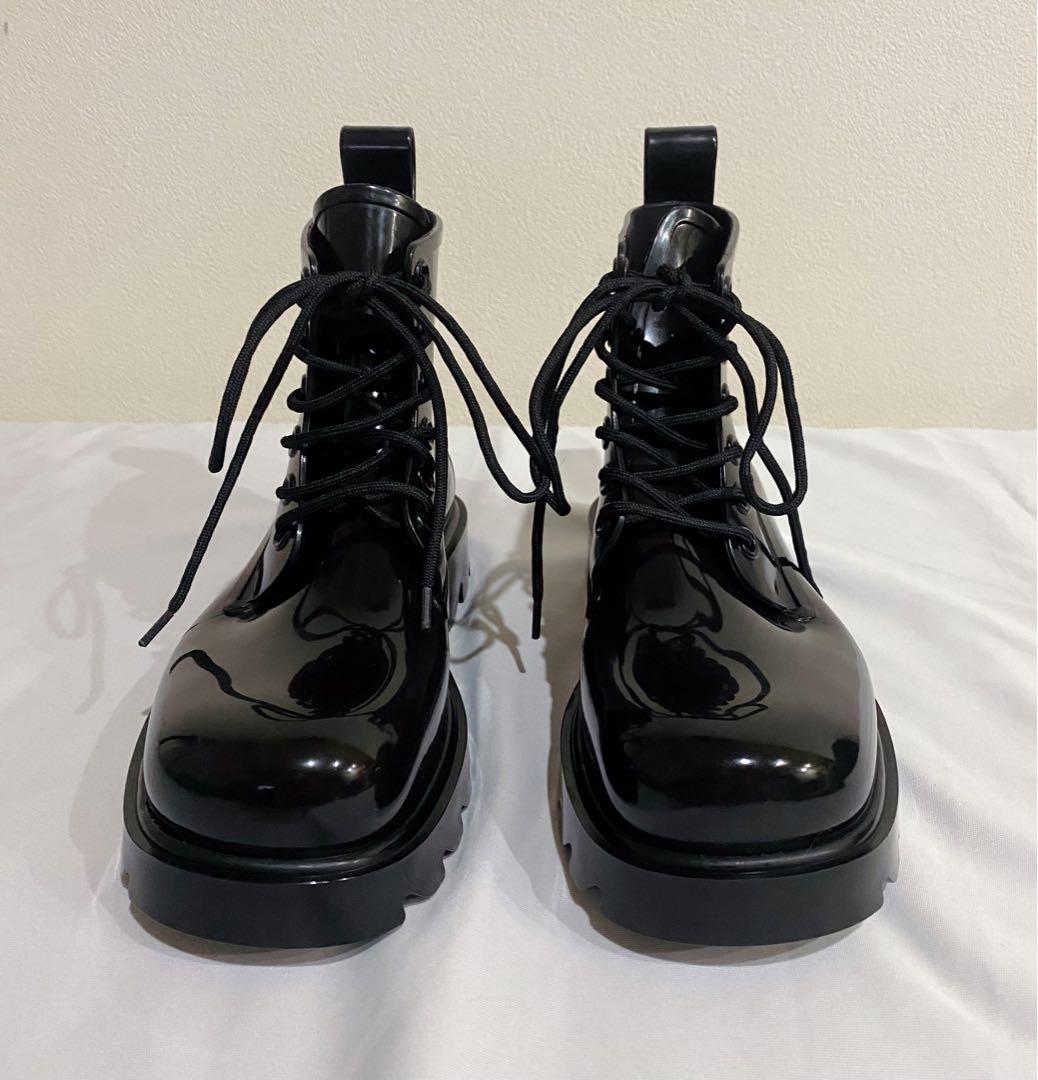 BOTTEGA VENETA ラバー レースアップ ブーツ レインブーツ - メルカリ