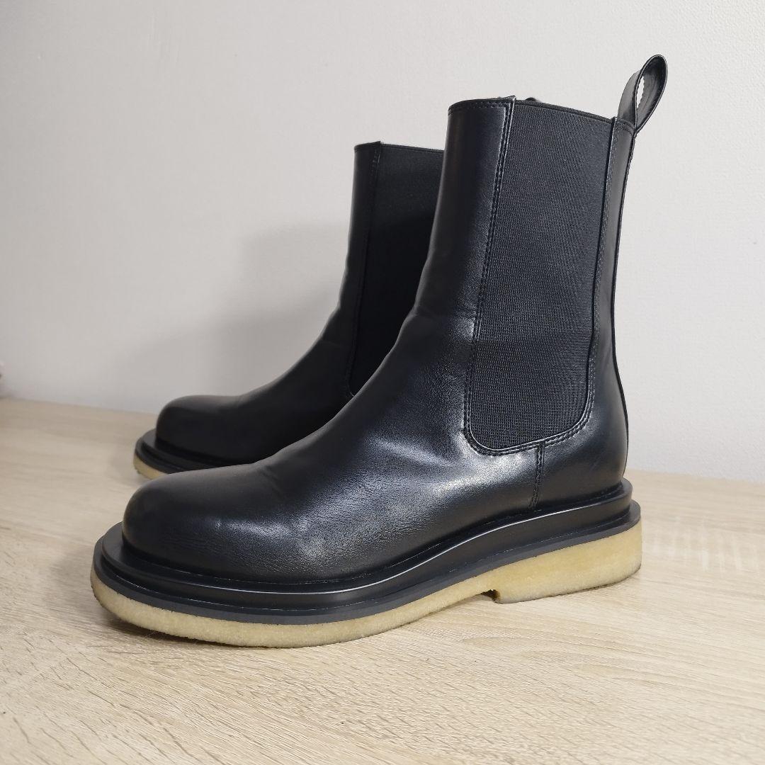 美品 TODAYFUL 厚底サイドゴアブーツ ブラック レザー 24.5cm