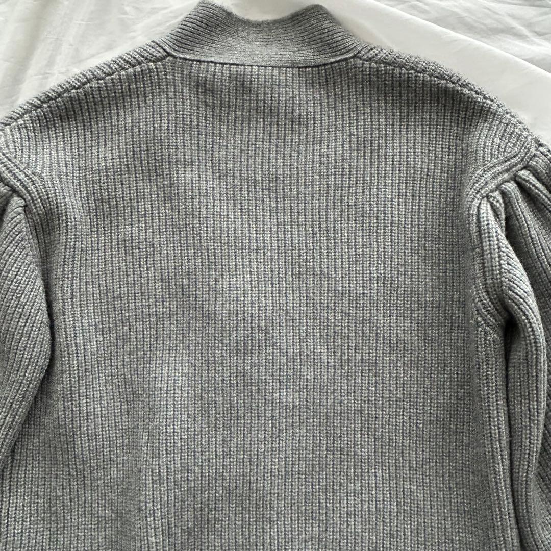 週末セール【Cygne】Raymond ボリューム袖 ロングカーディガン グレー