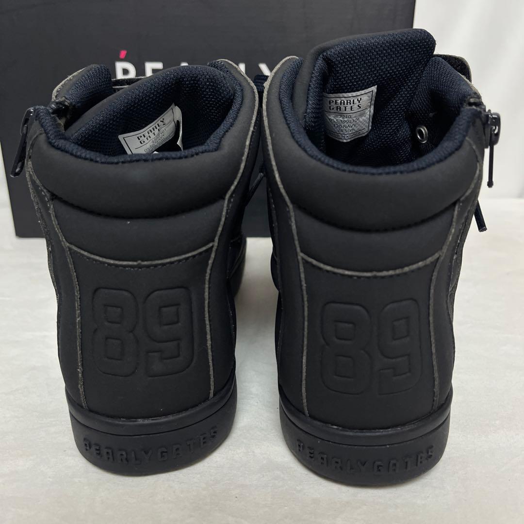 新品 PEARLY GATES ハイカット ゴルフシューズ 紺 26.5cm