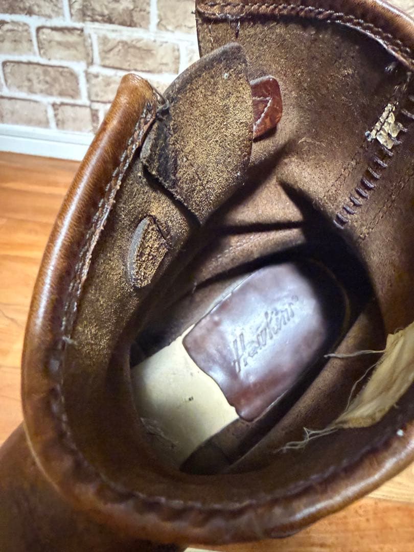 Hawkinsバックル付きダークブラウンエンジニアブーツ26cm - メルカリ