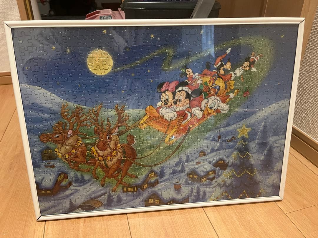 レトロ テンヨー 額縁入り ディズニー ジグソーパズル 完成品 2セット