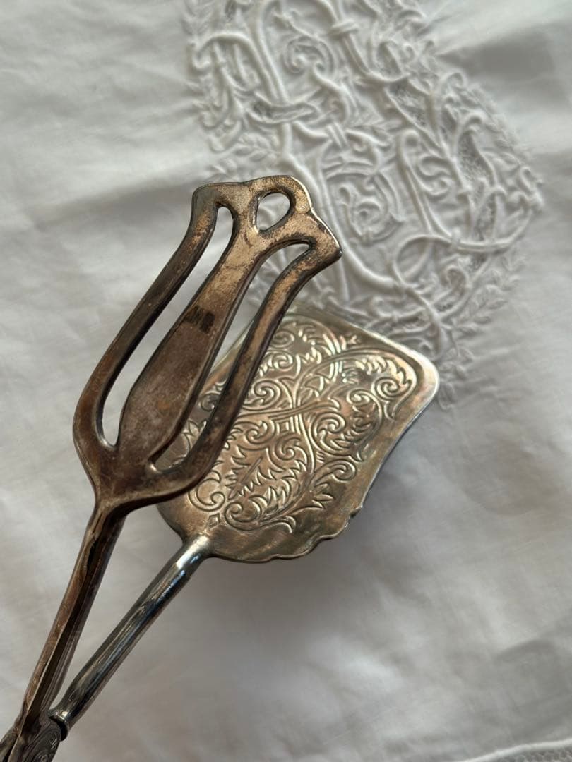 アンティーク ベルプル ピューター スプーン ケーキサーバー