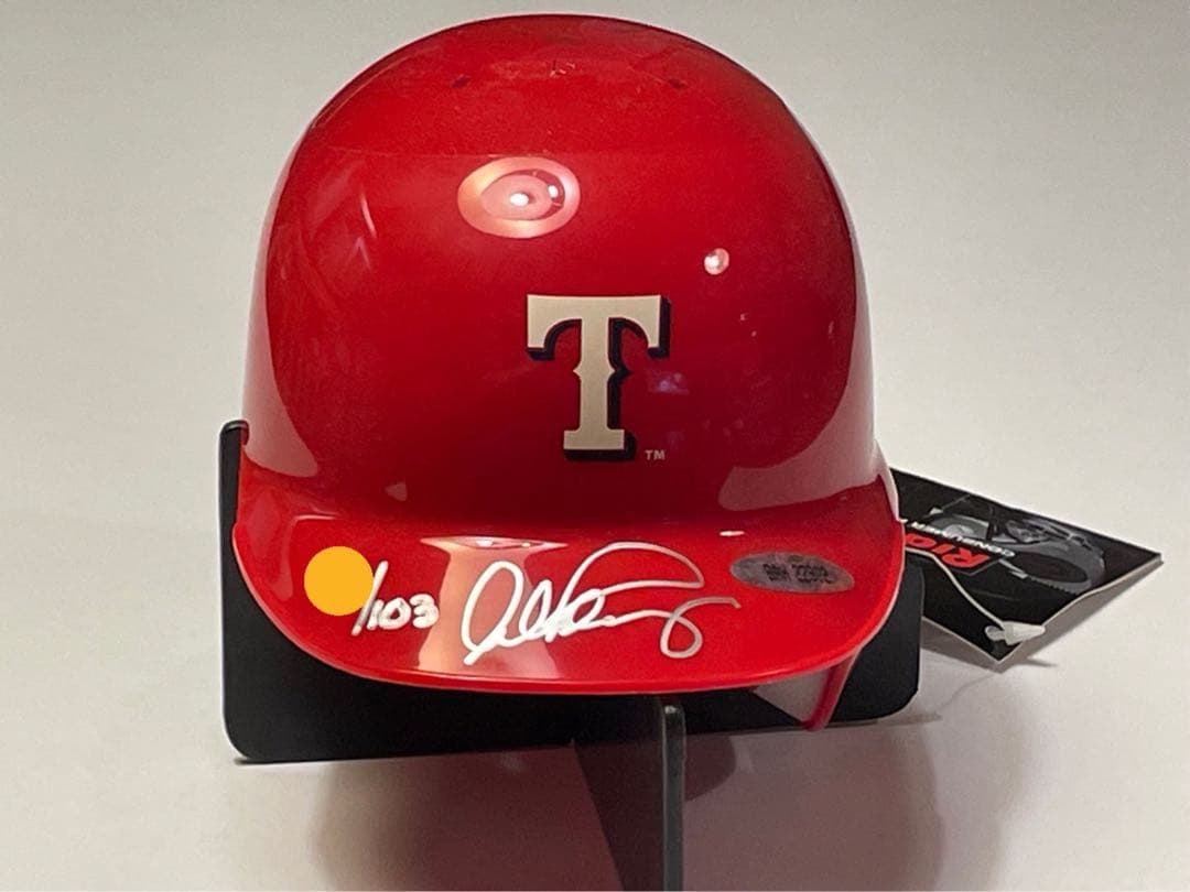 アレックス ロドリゲス 直筆サイン入りミニ・ヘルメット UDA証明書103