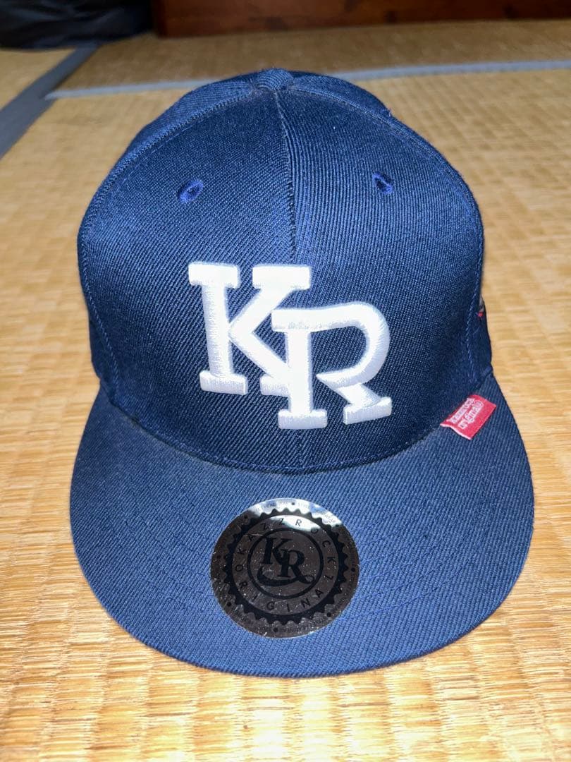 kazzrockoriginal KR 刺繍 ベースボールキャップ ネイビー - メルカリ