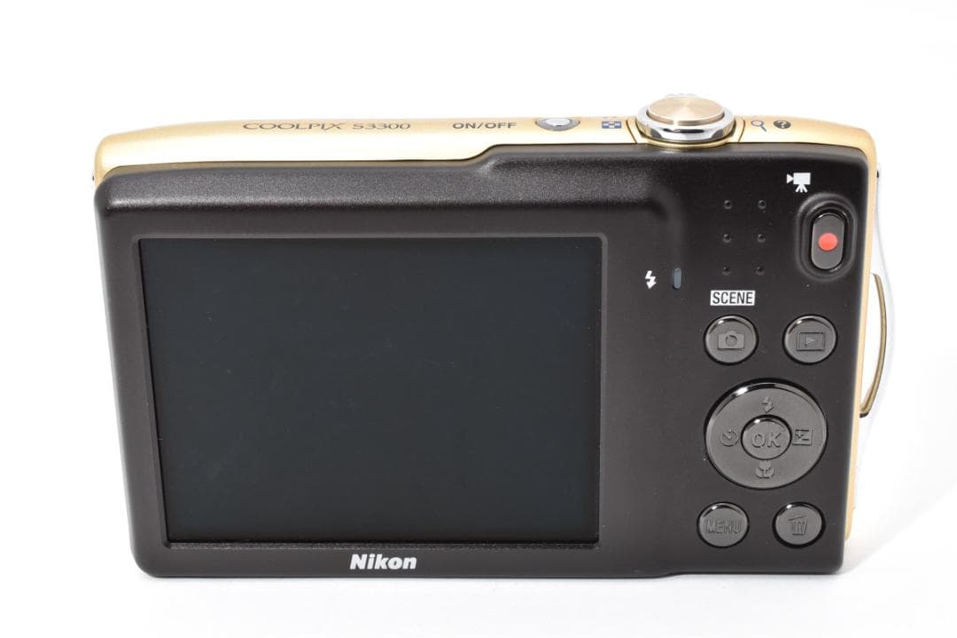 《完動美品》 ニコン Nikon COOLPIX S3300 ゴールド