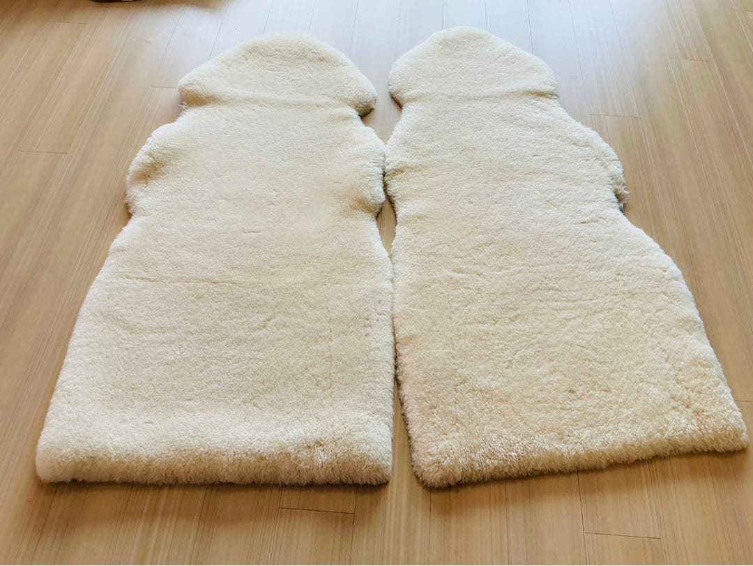 ムートンラグ シートカバー ニチロムートン ベージュ アイボリー 2枚セット 楽天市場】AUTOMAN（オートマン） フェイク ムートン シートカバー 2枚