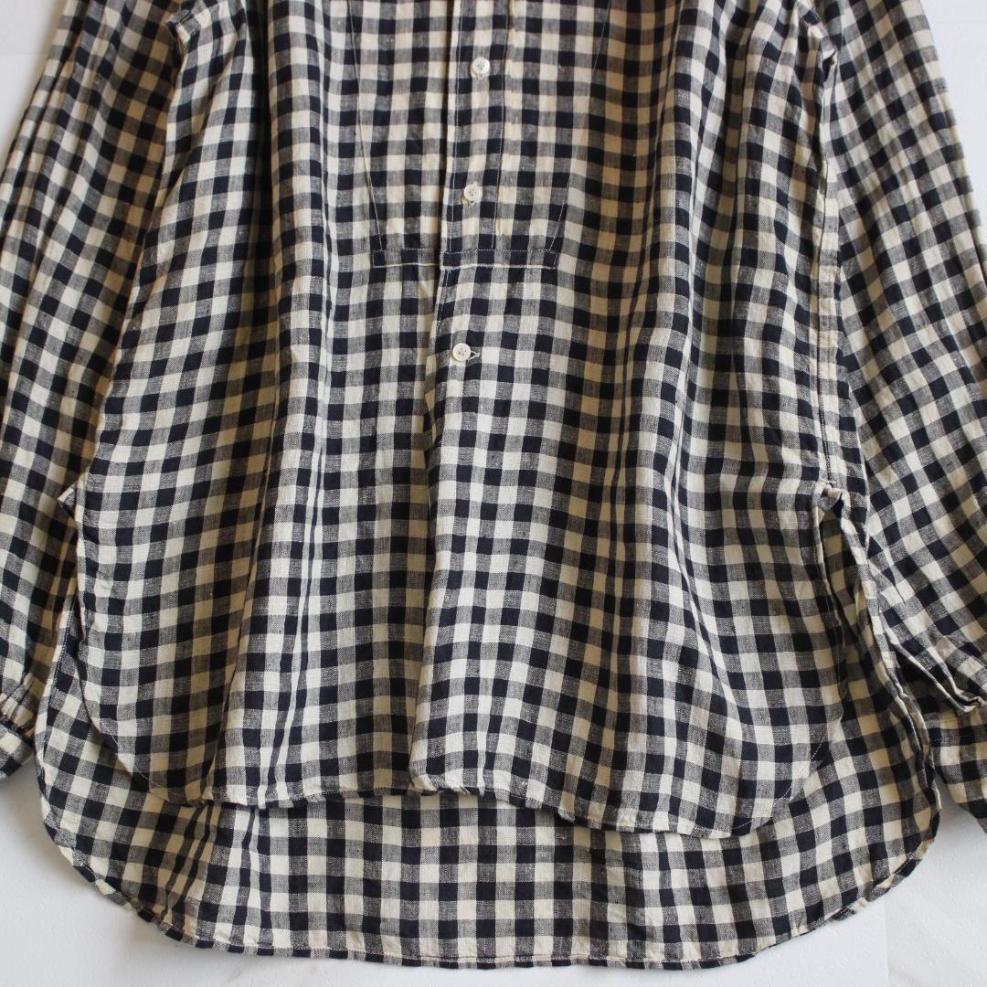 現行タグ】45R インドガーゼリネン908ビッググーグーシャツ M R刺繡