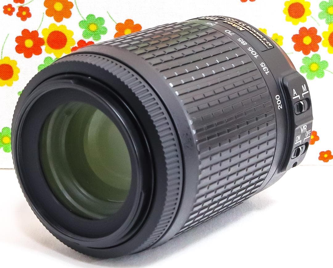 美品 ニコン Nikon AF-S 55-200m☆望遠レンズ☆手ぶれ補正付 ニコンD ニコン Nikon D7500 AF-S 55-200mm VR 望遠 レンズセット