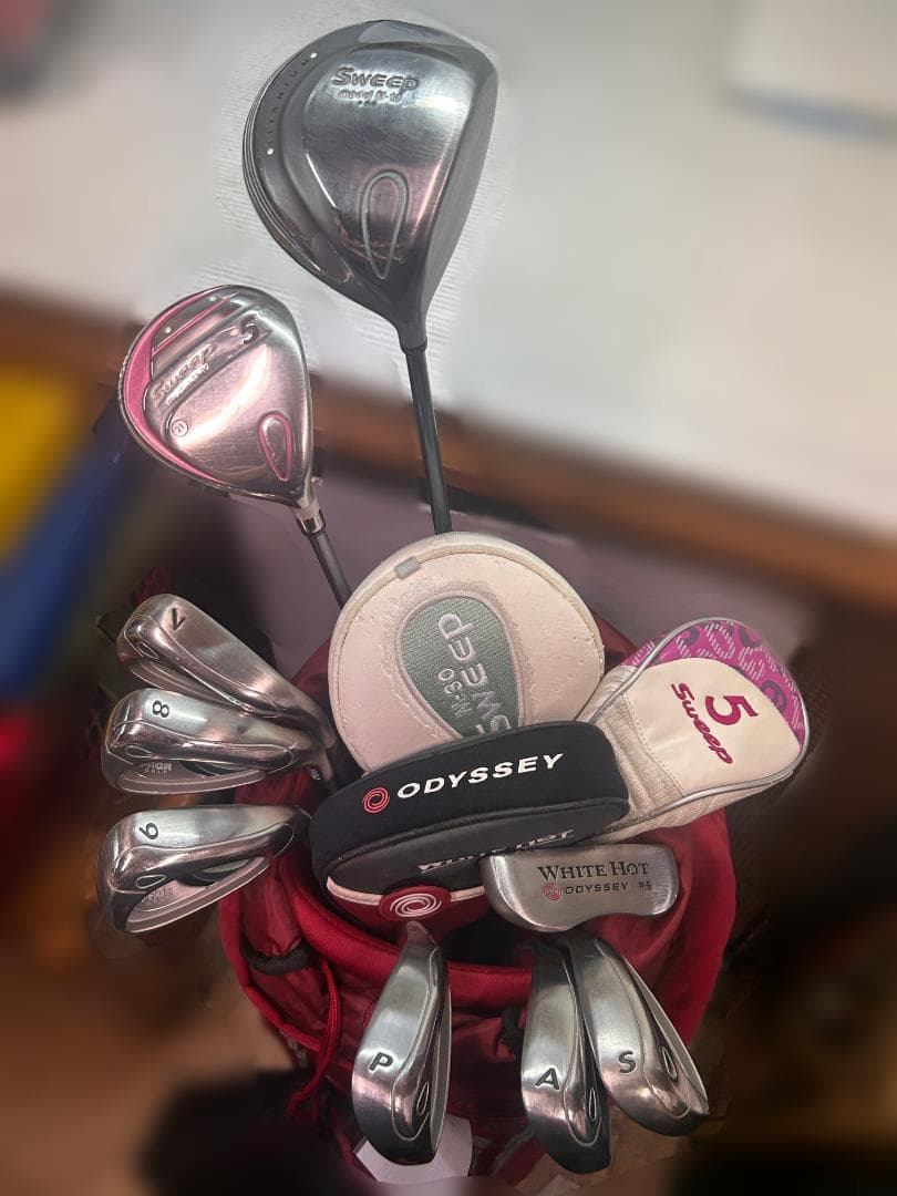 ☆女性・中古美品【PRGR＆ONOFFゴルフセット】SW＋AW付き☆ キャロウェイ Solaire ソレイル 2018年モデル レディース ゴルフクラブ