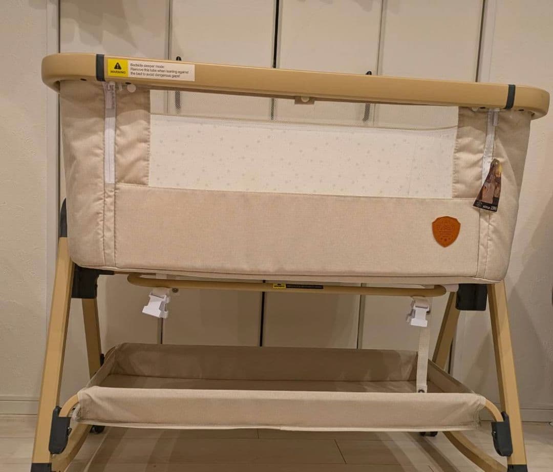 HZDMJ HZDMJ 2023新型 ベージュ ベビーベッド 2023新型 ベージュ