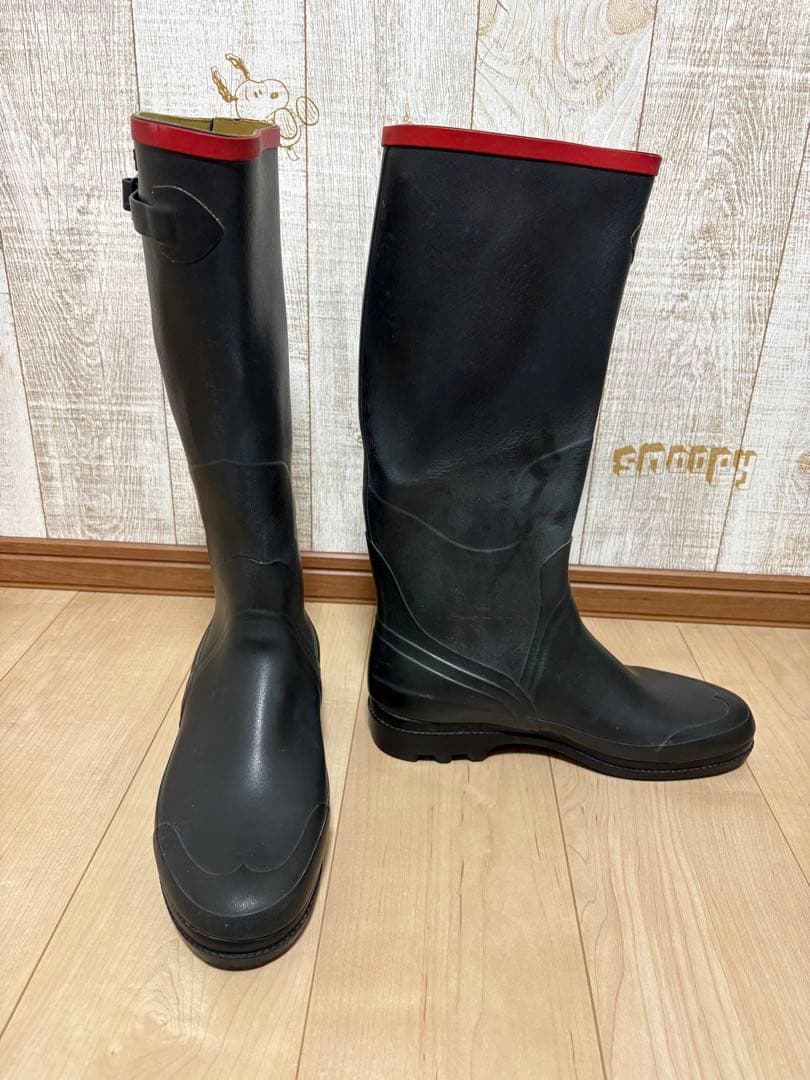 27〜27.5㎝☆AIGLEレインブーツ44 エーグルロング長靴 ラバーブーツ