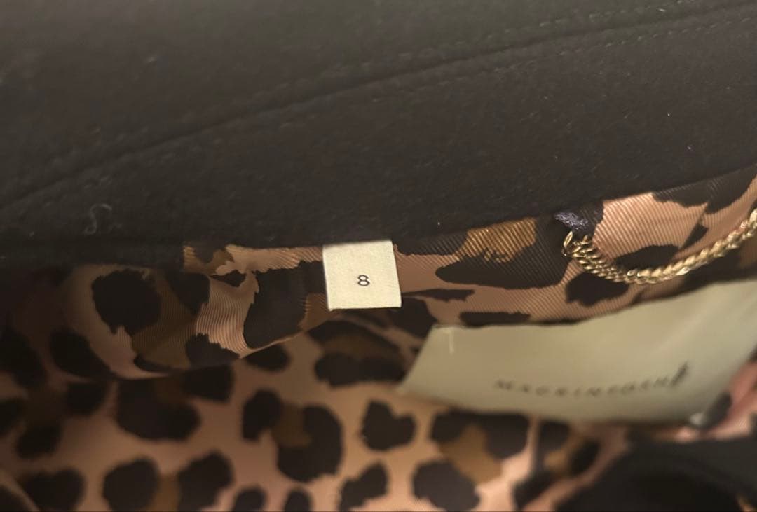 《サイズ8》マッキントッシュ　ハンビー　レオパード　ゴールドボタン