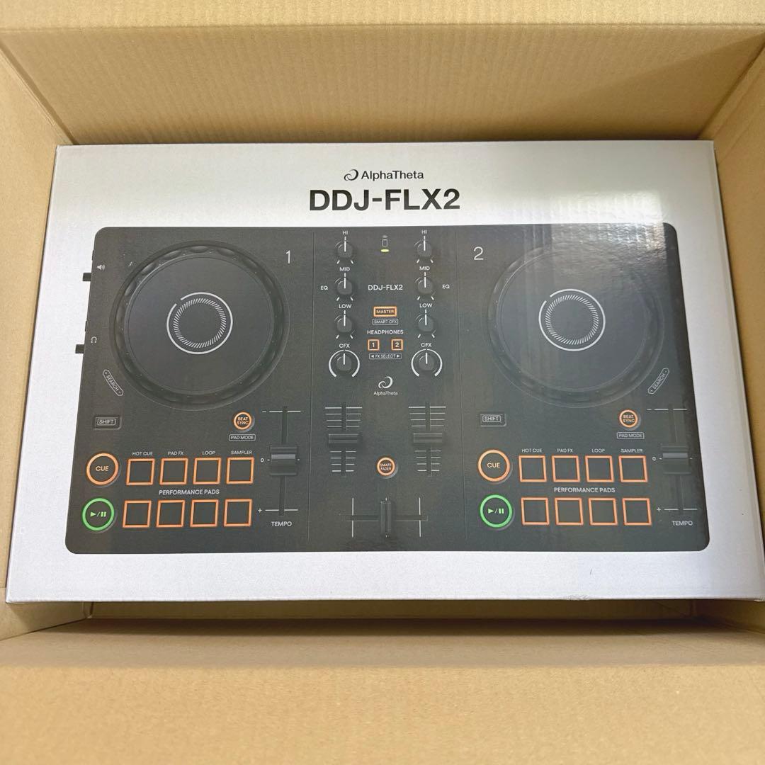Pioneer DJ AlphaTheta DDJ-FLX2 コンパクト AlphaTheta DDJ-FLX2 Compact DJ Controller, 2-Channel, Rekordbox