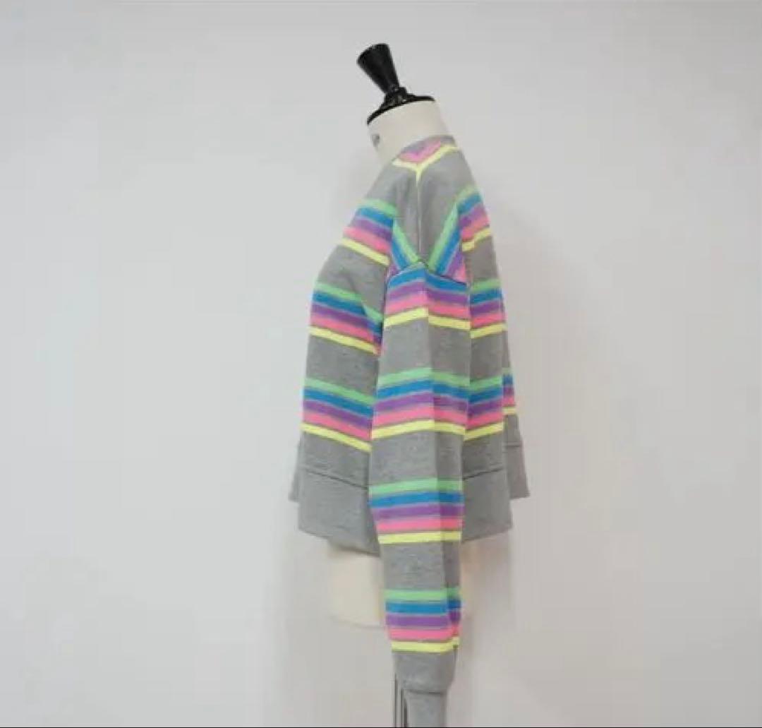 リンカブル カラフルボーダートップス(グレー) - メルカリ