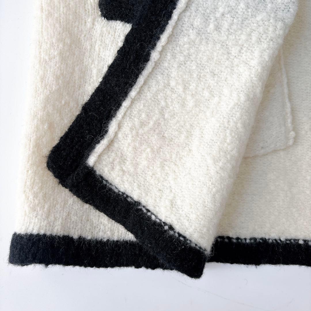 美品⁑ドゥーズィエムクラス ウールカシミヤバイカラーニット