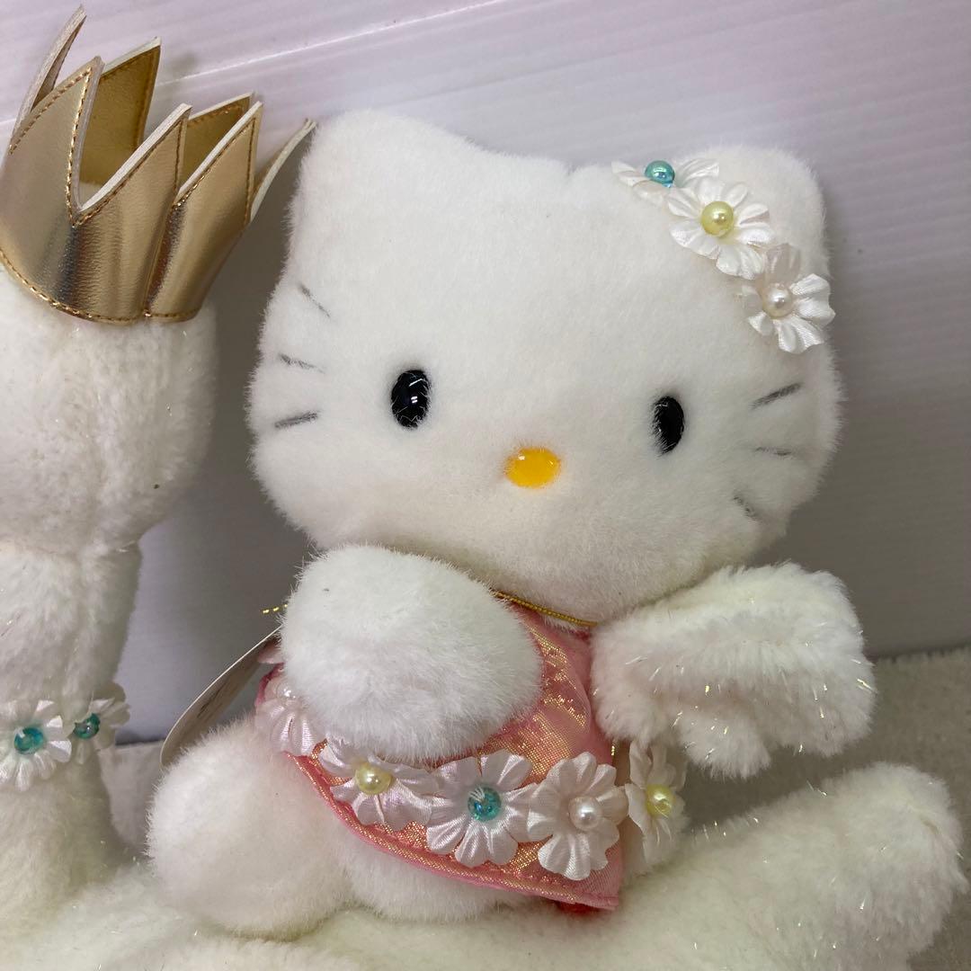 タグ付き】ハローキティ ぬいぐるみ M スワン 25周年 サンリオ Kitty