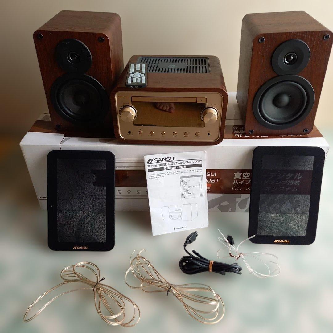SANSUI 真空管ハイブリッドアンプ搭載SMC-300BT ブラウン - メルカリ