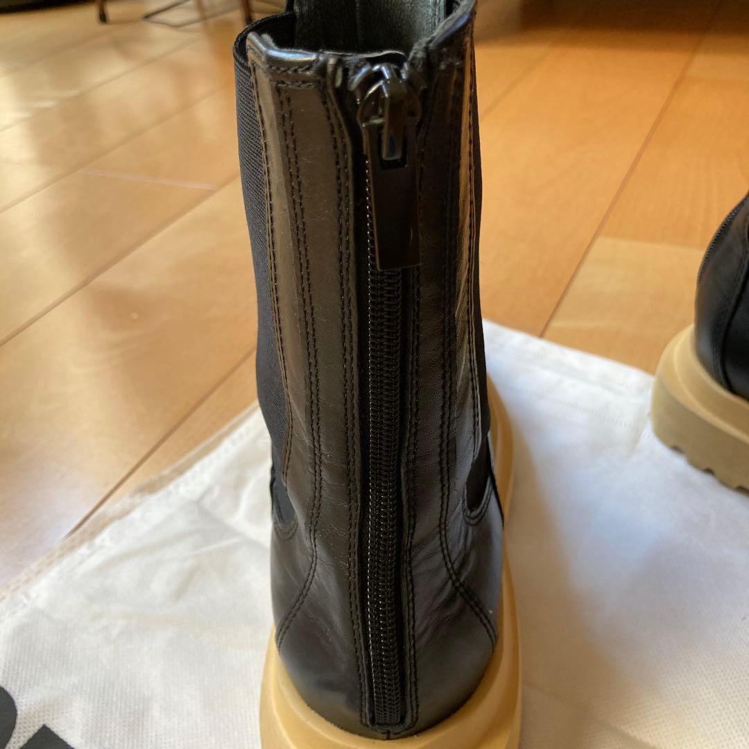 STACCATO サイドゴアレザーポップブーツ スタッカート24.5cm STACCATO