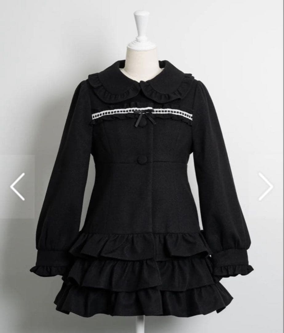 pium はしごレースティアードミニコート はしごレースティアードミニコート – pium