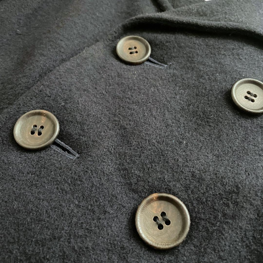 美品 コムデギャルソンオム ピーコート HN-C017 AD2004 ブラックS