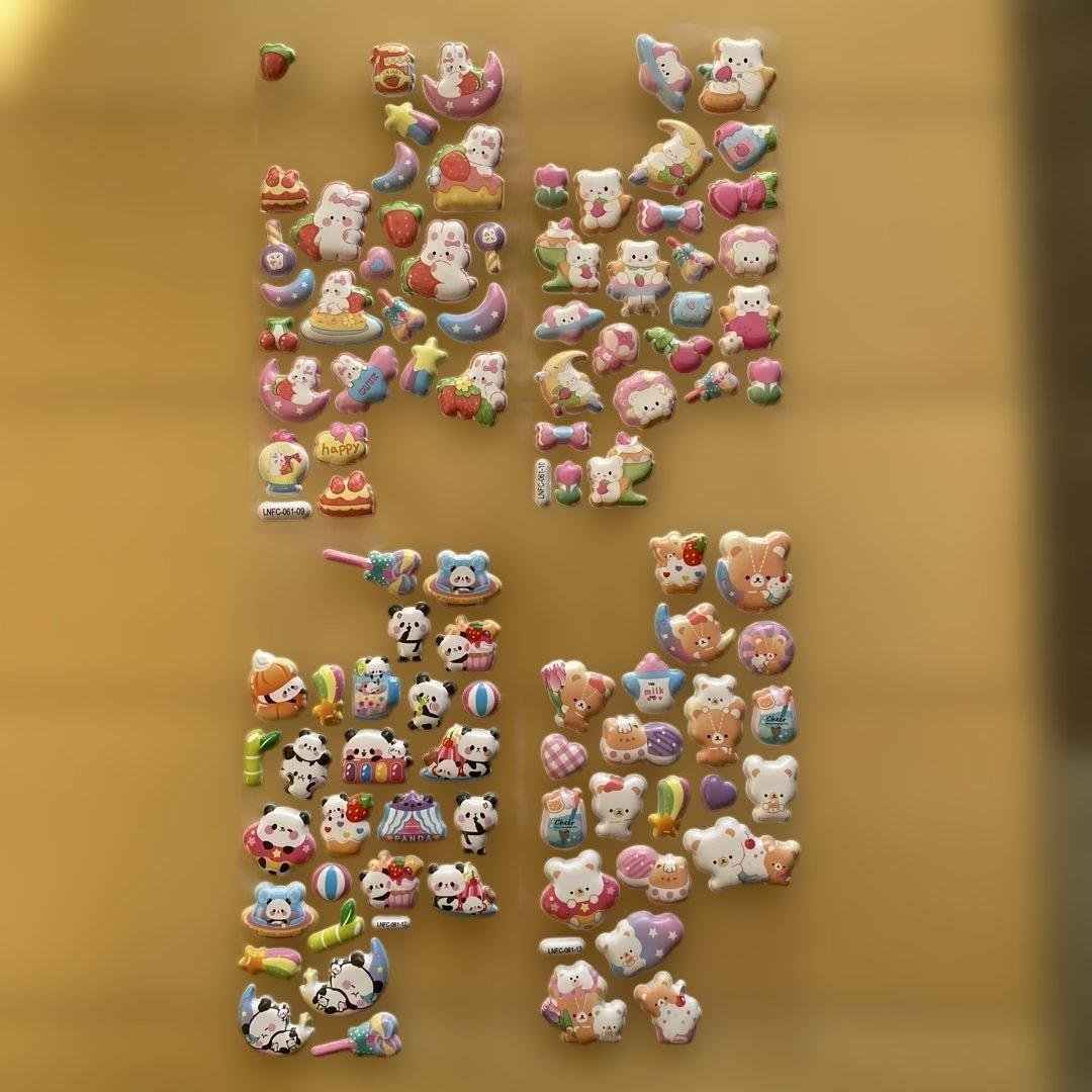 カラフルキャラクターシールセット - メルカリ