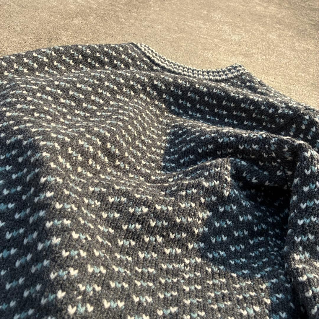 トップス 00s L.L.BEAN birds eye gray color knit