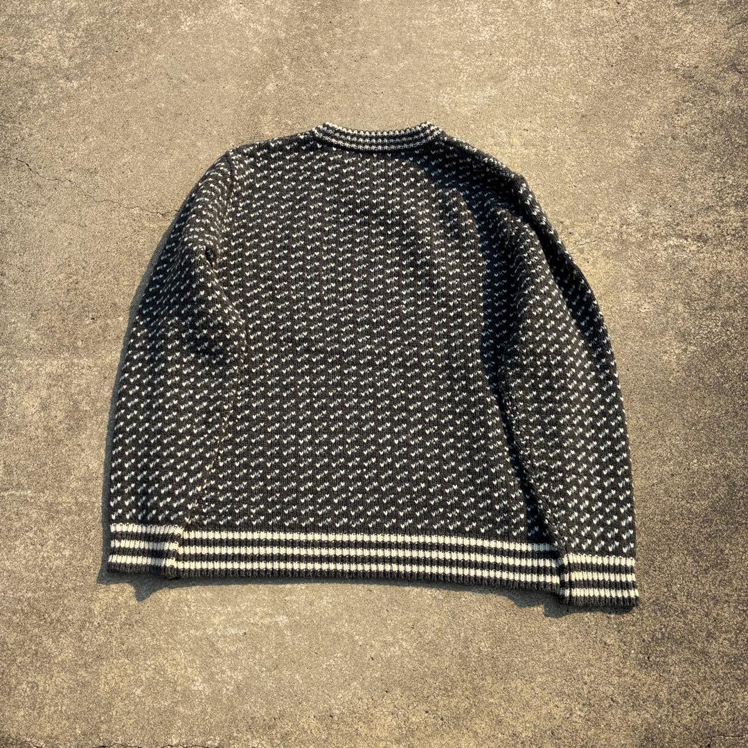 トップス 00s L.L.BEAN birds eye gray color knit