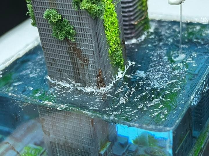 水没した都市 レジンジオラマ - メルカリ