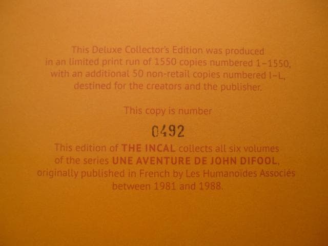 THE INCAL Alejandro Jodorowsky 限定1550部 - メルカリ