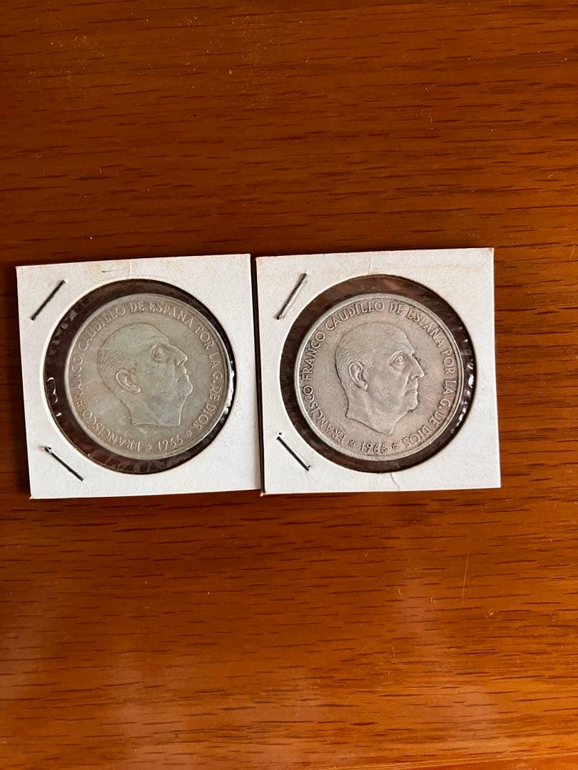 スペイン　100ペセタ　1966年　2枚セット 楽天市場】1966 スペイン 100 ペセタ フランシスコ フランコ シルバー