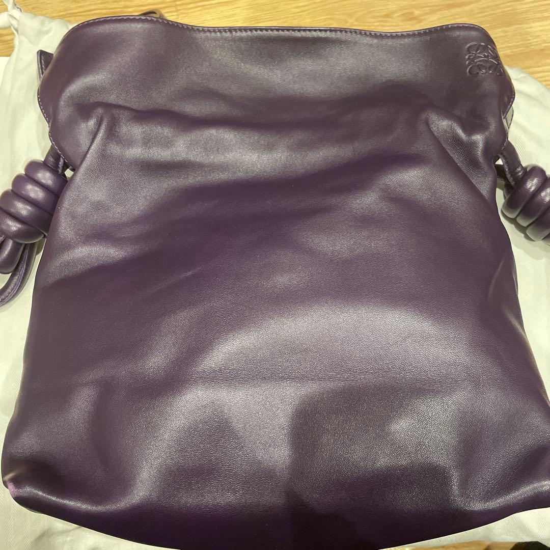 美品　ロエベ　フラメンコ フラメンコクラッチ ミディアム チョコレート ブラウン[A411FC1X62