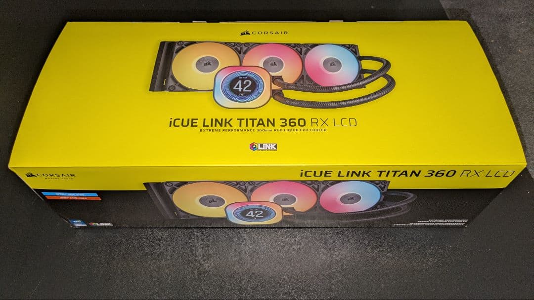 CORSAIR iCUE LINK TITAN 360　LCD iCUE LINK TITAN 360 RX LCD Liquid CPU Cooler