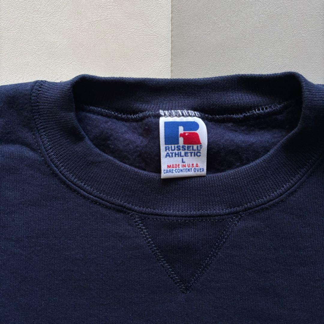 90s USA製 ラッセル Russell 無地 スウェット L ネイビー - メルカリ