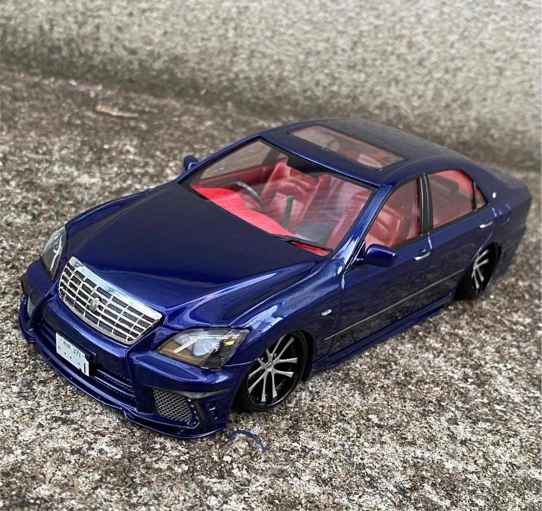 クラウン プラモデル 車プラモデル完成品アオシ210クラウンアスリート