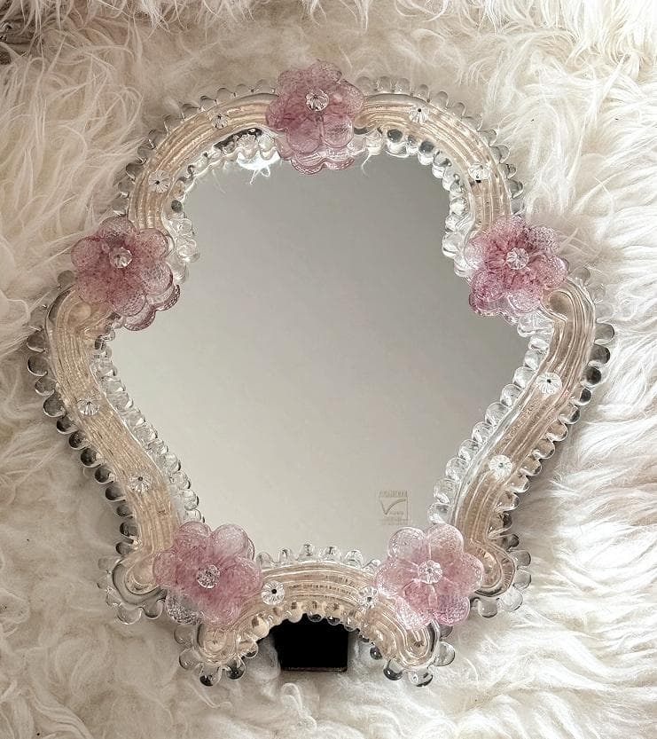 ムラーノガラス ＜B＞ 壁掛け・スタンドミラー ベネチアンガラス イタリア