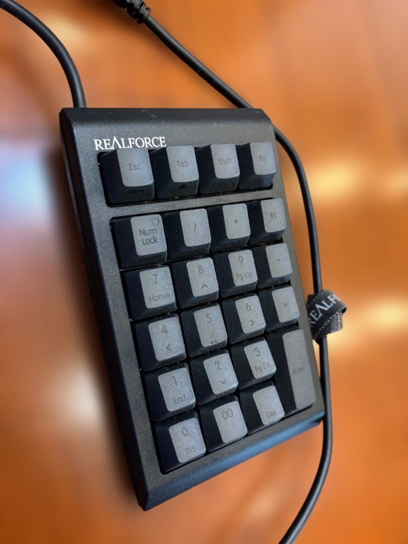 美品：REALFORCE TUX11 テンキー USB接続 ブラック - メルカリ