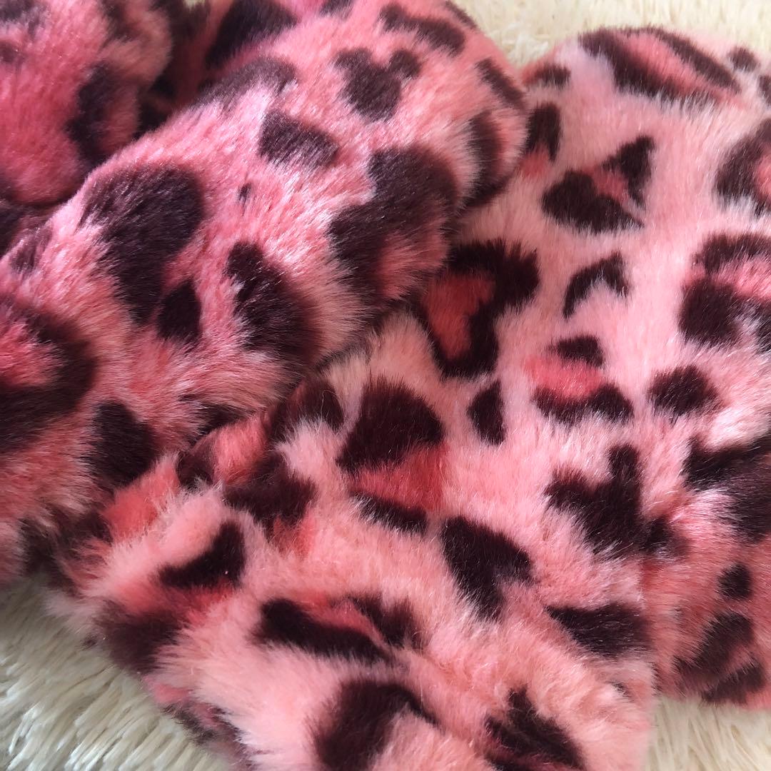 ディズニー ピンク ヒョウ柄 ミトン ファー 手袋 レオパード - メルカリ