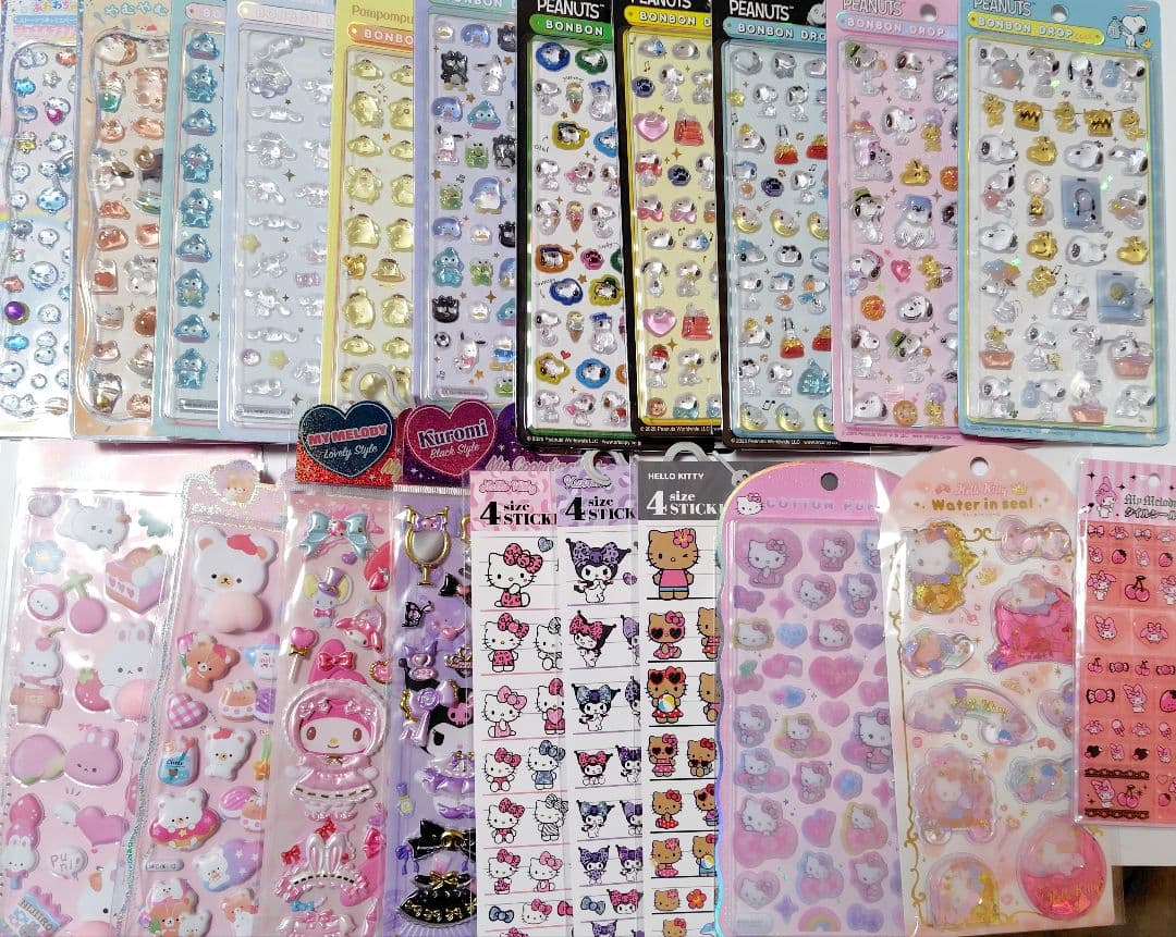 サンリオ　ボンボンドロップシール正規品等まとめ売り ２１枚 サンスター文具 ボンボンドロップシール ミニ サンリオ 正規品