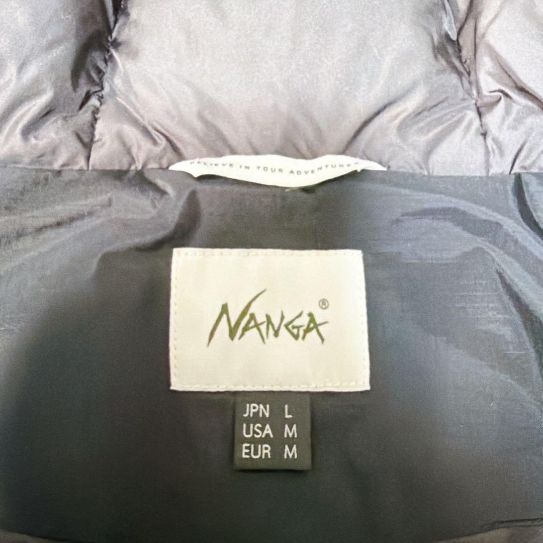 《美品》ナンガ オーロラテックス ダウンジャケット フード ブラック Lサイズ