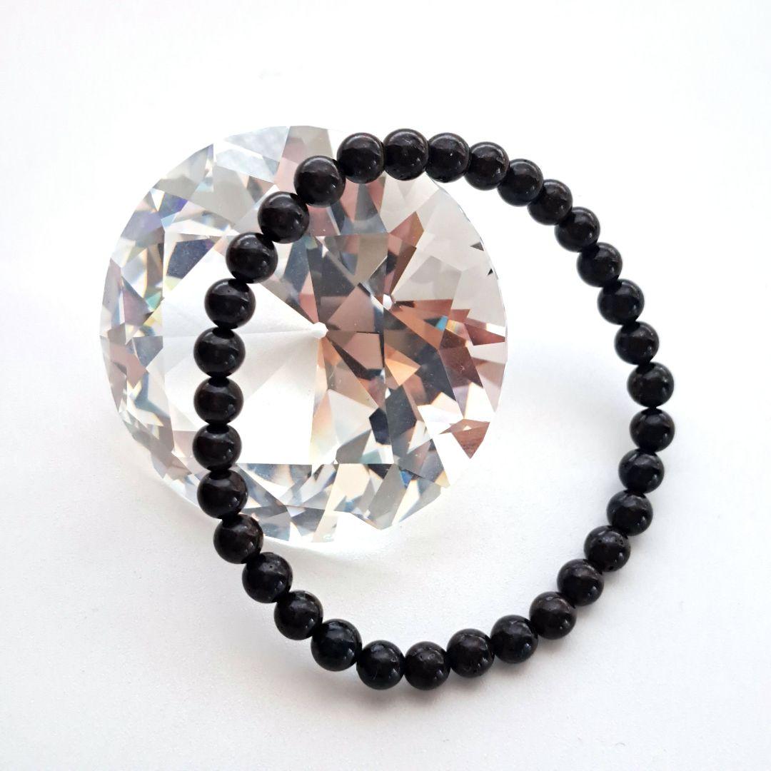 サハラNWA869 コンドライト隕石 ブレスレット 小粒細めサハラNWA869