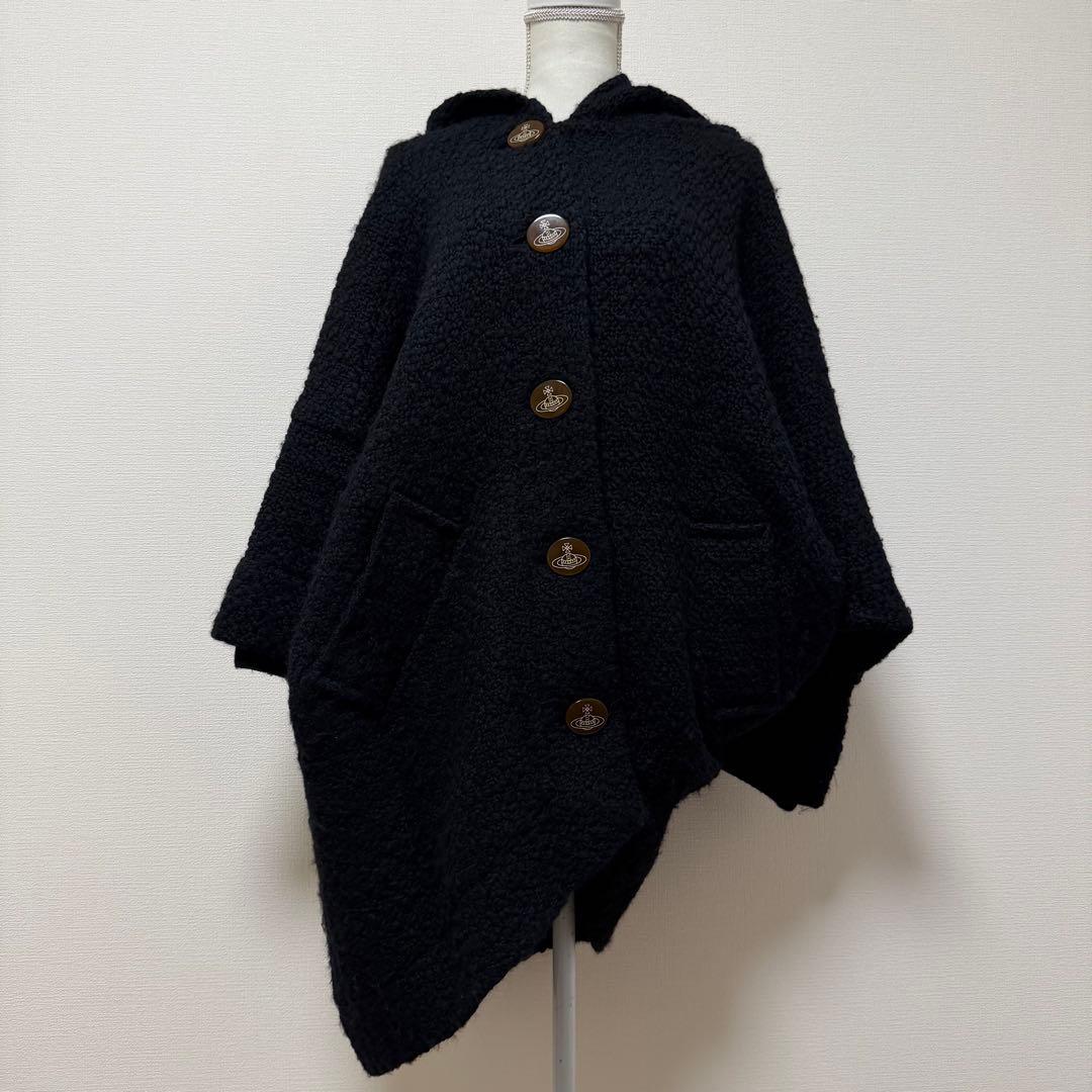 ヴィヴィアンウエストウッド ウールコート ポンチョ 変形 魔女フード