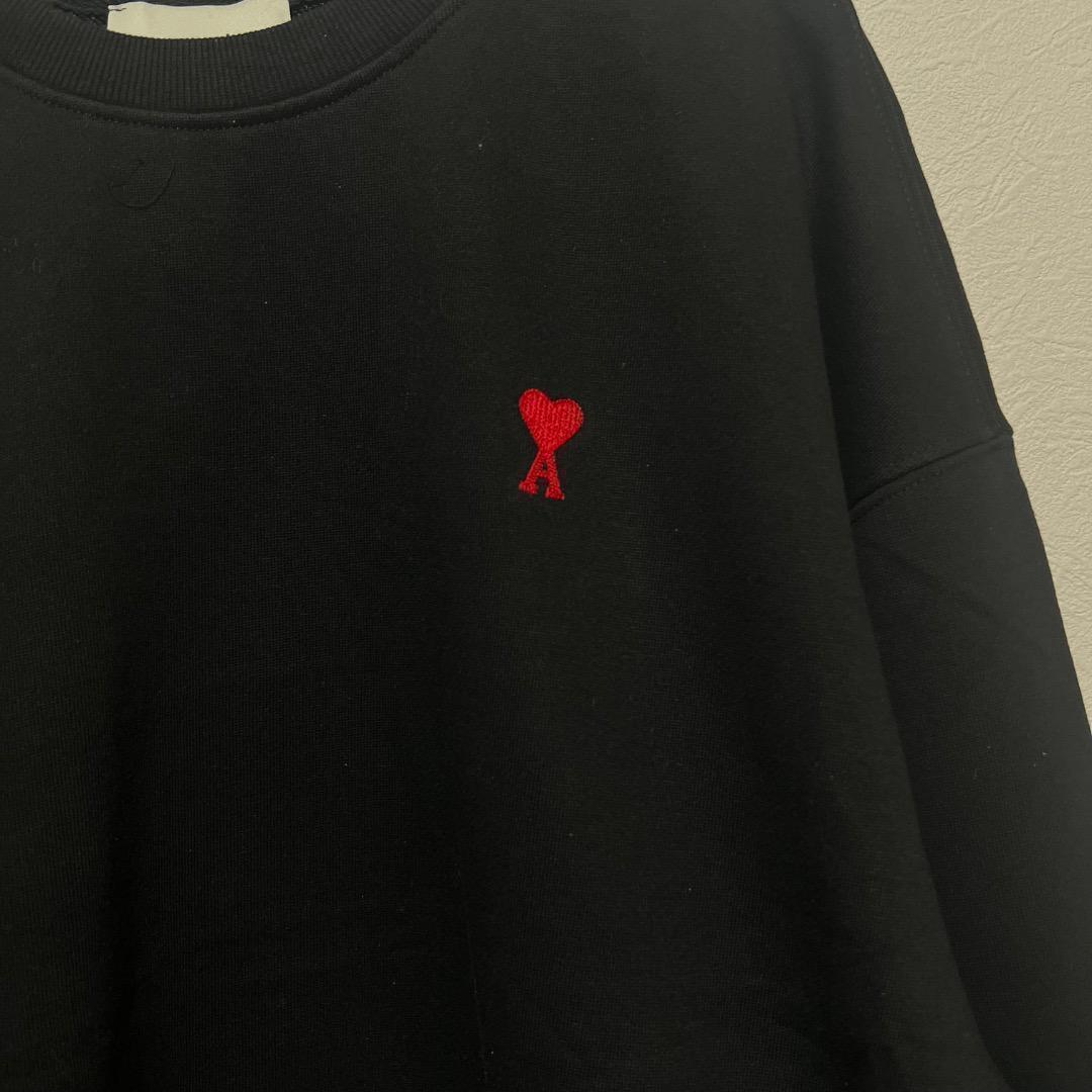 新品タグ付き 正規品 ami アミパリス ブラック スウェット トレーナー