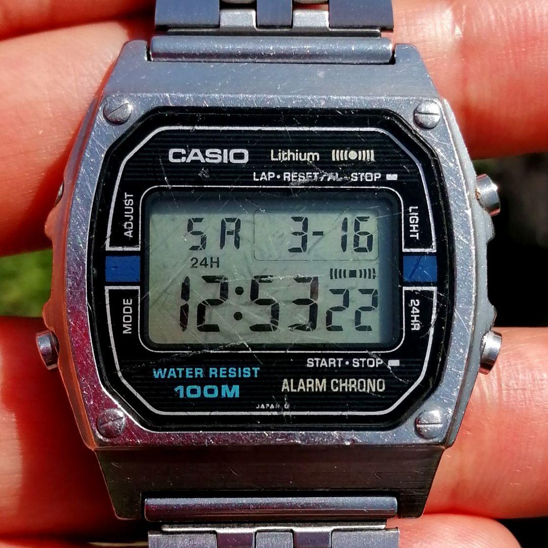 1980年代オールド・デジタル】CASIO カシオ W760 カジキ後継モデル