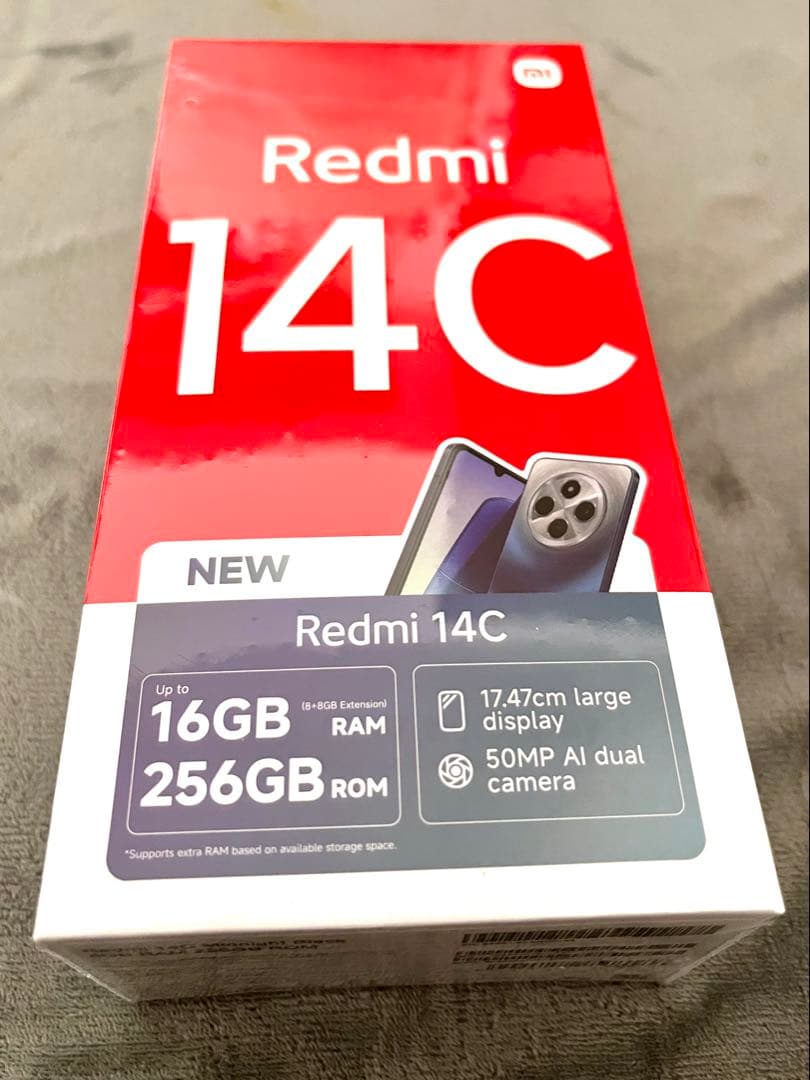 【新品未開封品】Redmi 14C 16GB/256GB ミッドナイトブラック Xiaomi（シャオミ） Xiaomi Redmi 14C 256GB SIMフリー ミッドナイト