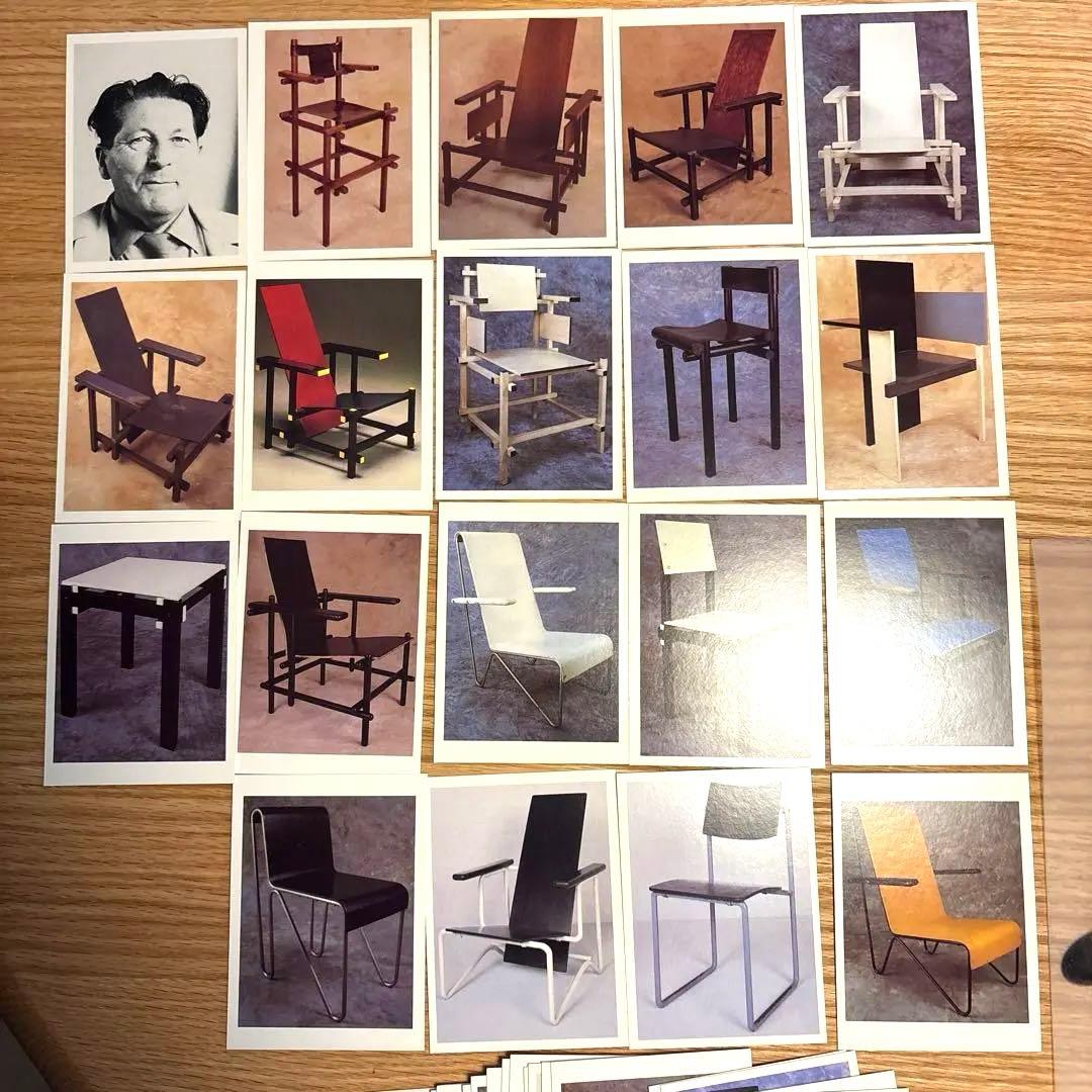 Gerrit Rietveld 椅子 トレーディングカード 36枚セット Gerrit Rietveld 椅子 トレーディングカード 36枚セット - アート