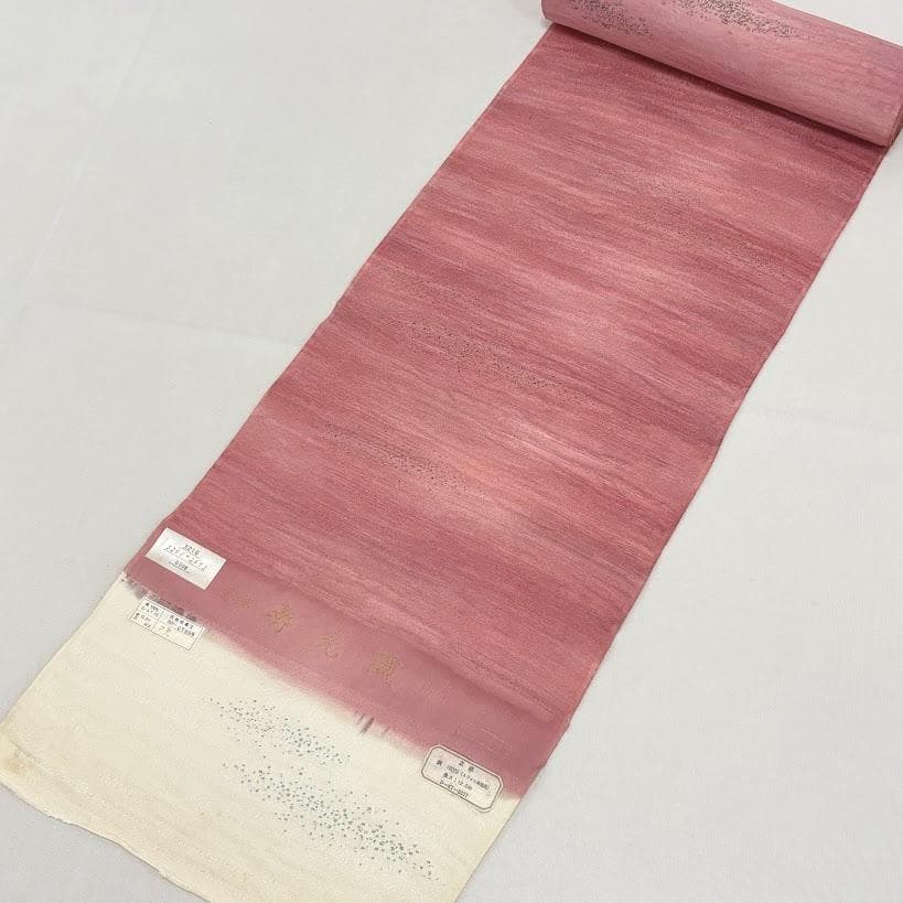 ゆりのはな 色無地着尺 寿光織 反物 着尺 ボカシ染め 金糸入り 正絹