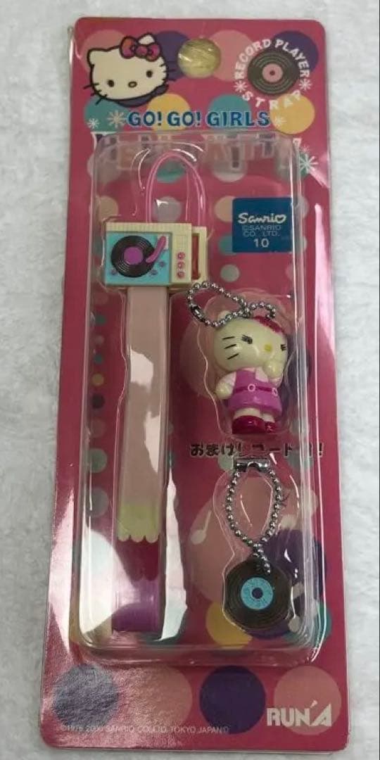 希少 GO!GO！GIRLSハローキティレコードプレーヤーストラップ 現状